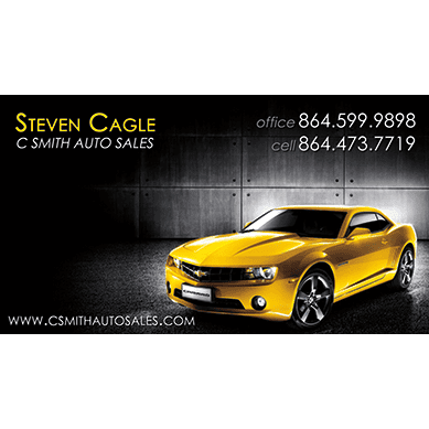 C Smith Auto Sales Business Card